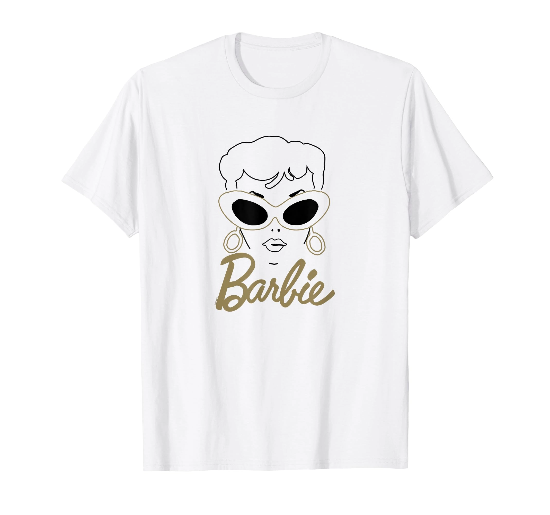 Barbie Vintage Gold Glasses T-Shirt - male