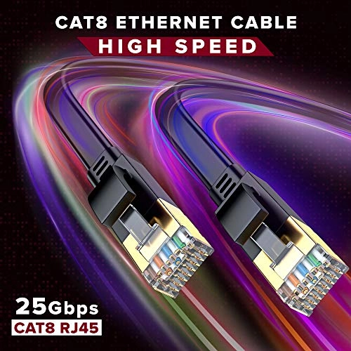 Cat8 Flat Ethernet Cable - 25FT