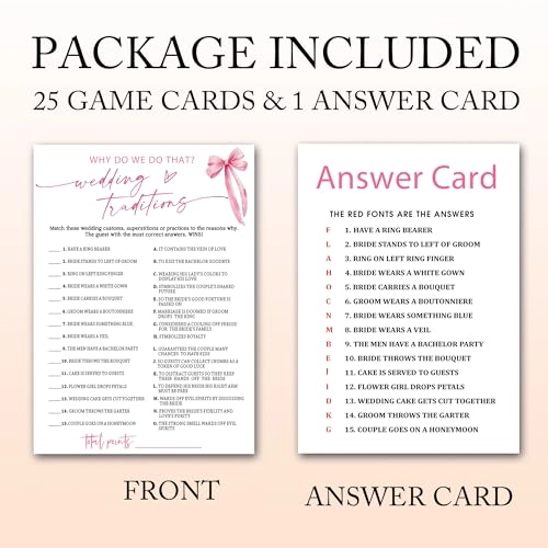 Bridal Shower Games Cards - 18 years and up 26 piece(s)