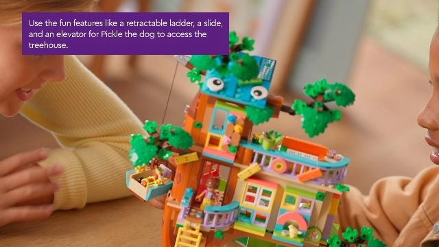 LEGO Friends Friendship Tree House Hangout (42652) - 4 Minidoll 2 Animal Figures