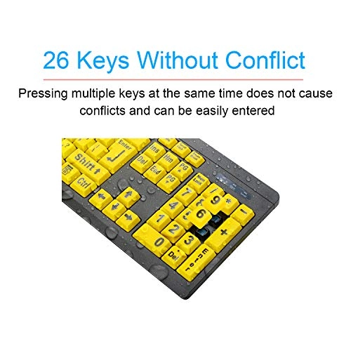 Tanix Large Print Computer Keyboard - Wired