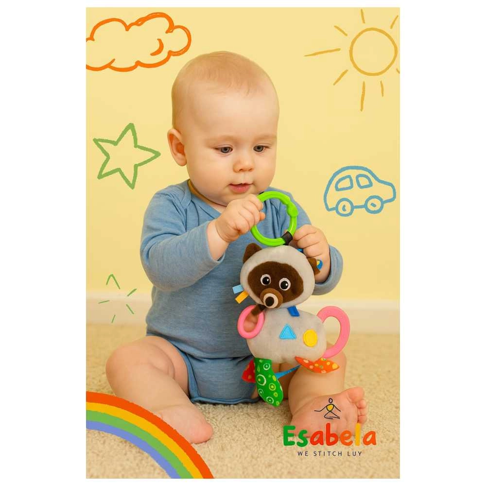 Vibrate Voice Panda + Cat Rattle + Raccoon Plush