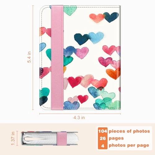 3" 104 Pockets Faux Leather Photo Album