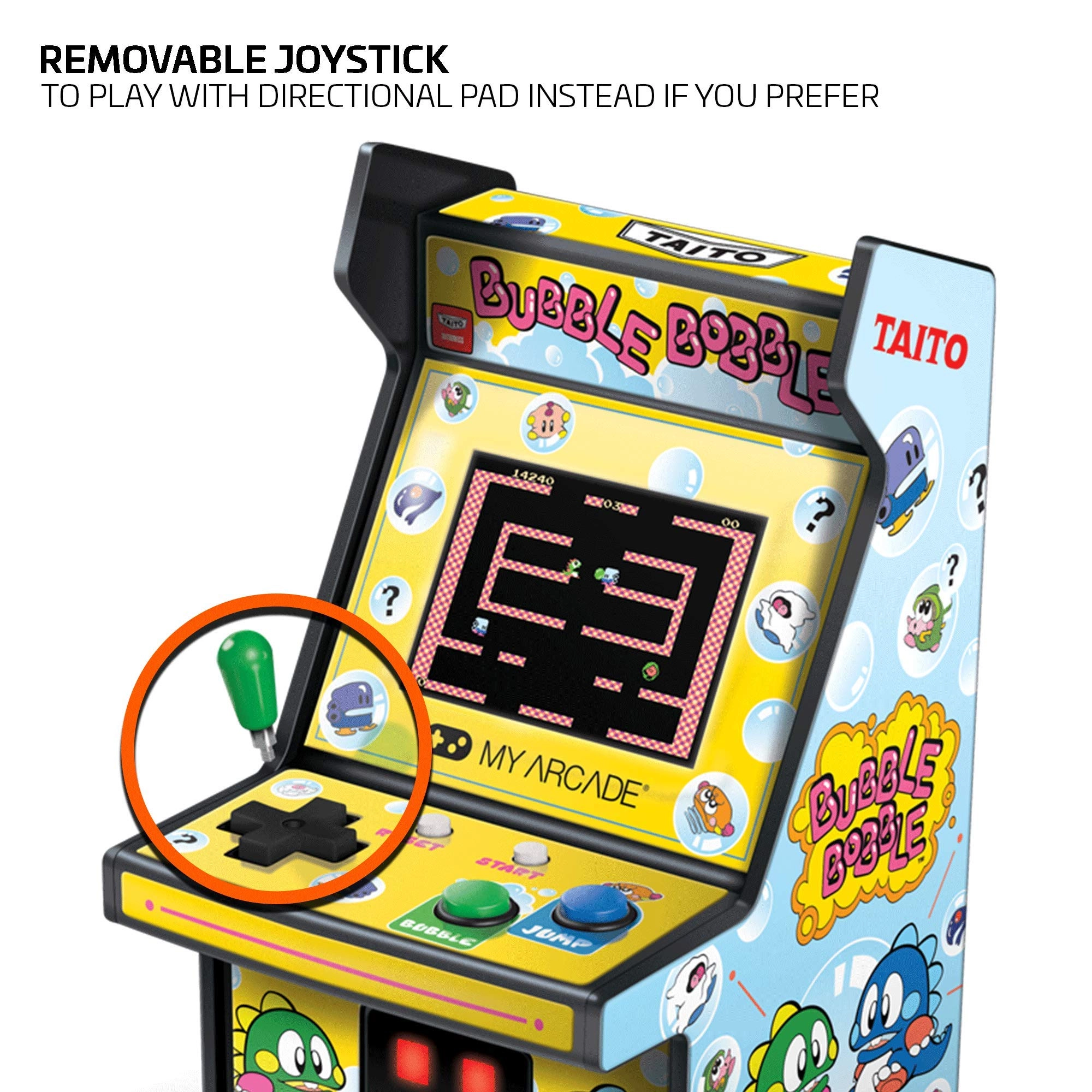 Bubble Bobble Micro Player - 2.75 Inch Full Color Display Removable Joystick