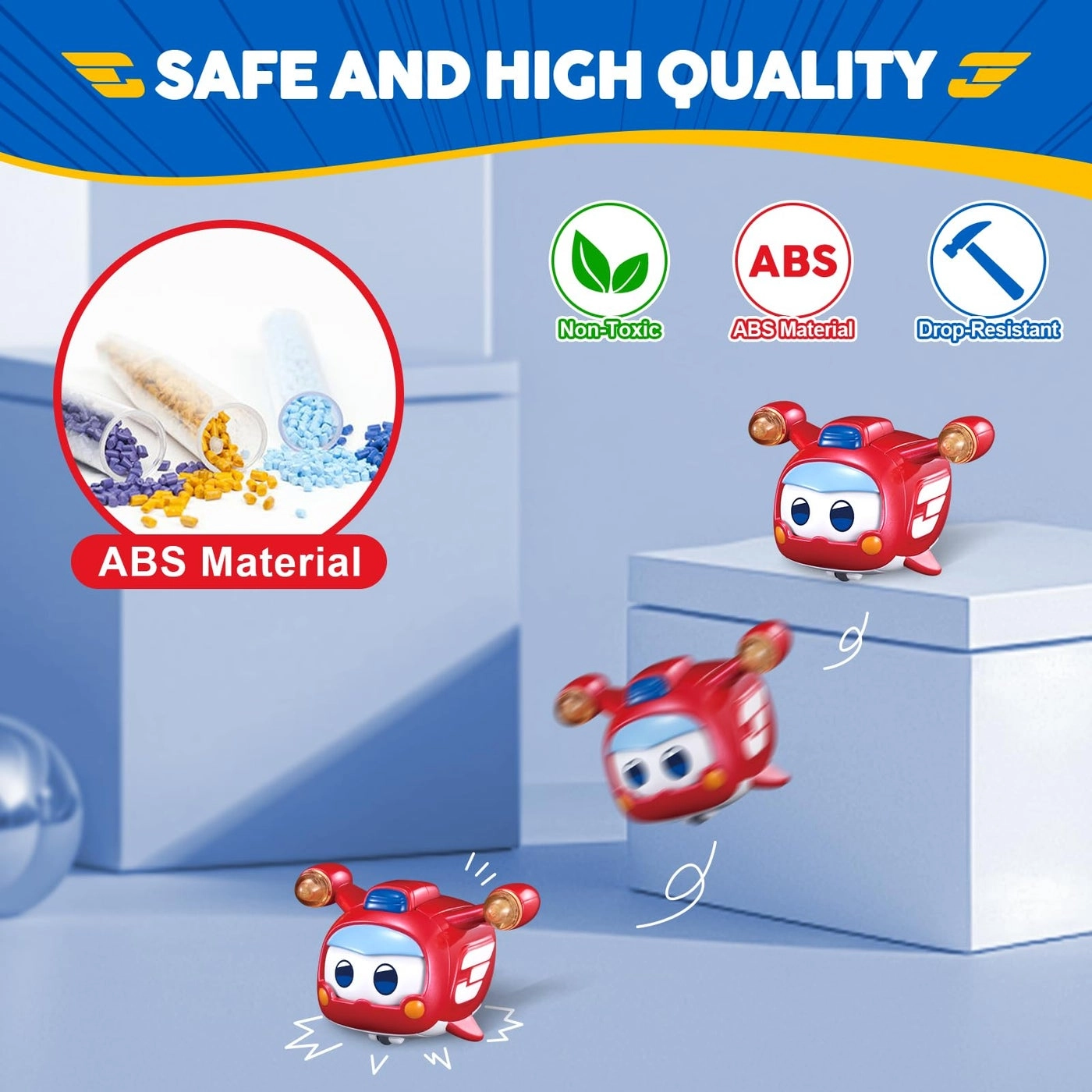 Super Wings - 4 PCS Glow Face-Changing Set