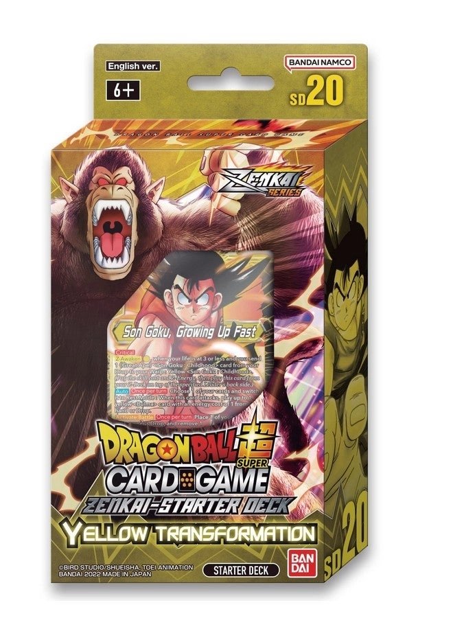 Bandai Dragon Ball Super CG Zenkai Series Starter Deck - Yellow Transformation