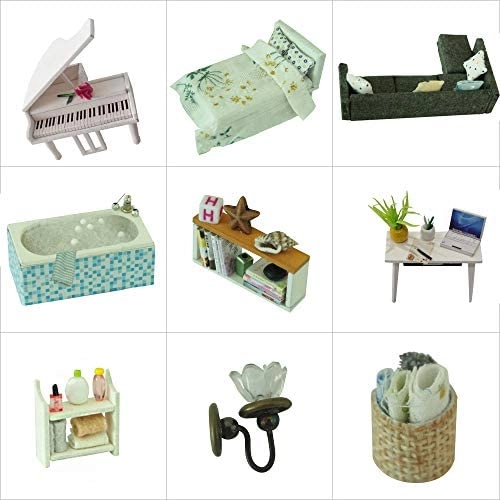 DIY Miniature Dollhouse Kit - 3D Wooden LED Light