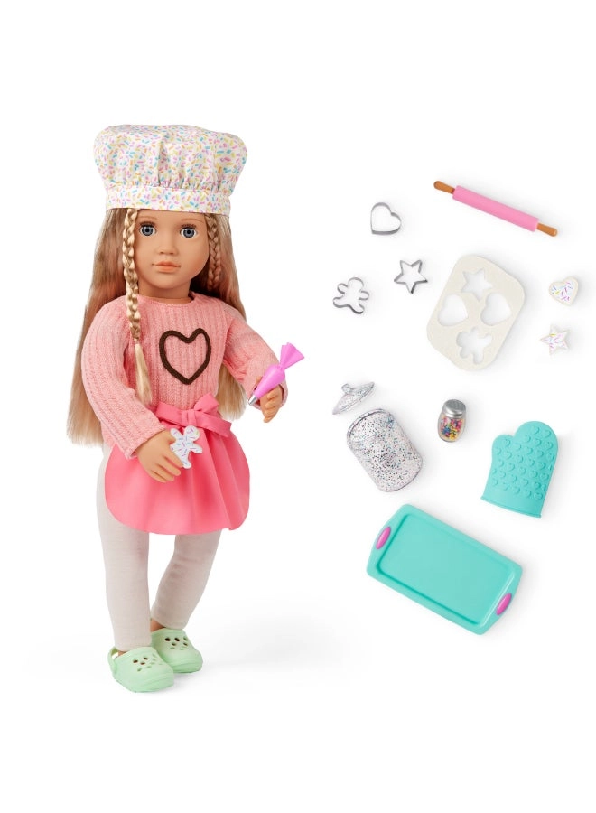 Emery Fashion Doll Playset - 18-inch Baking Ages 3+