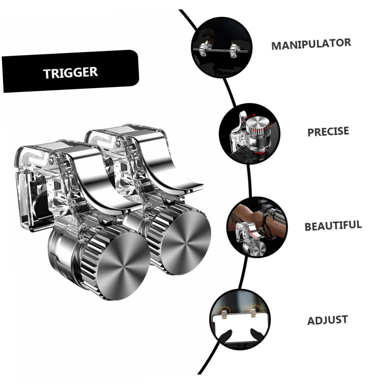 phone game trigger - 1 Pair Transparent