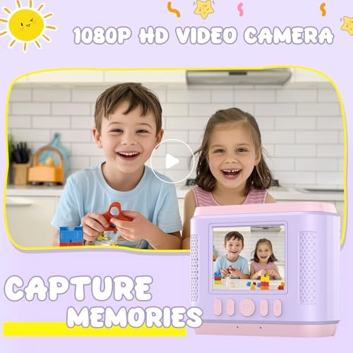 Instant Print Camera - 2.4 Inch Screen 1080P