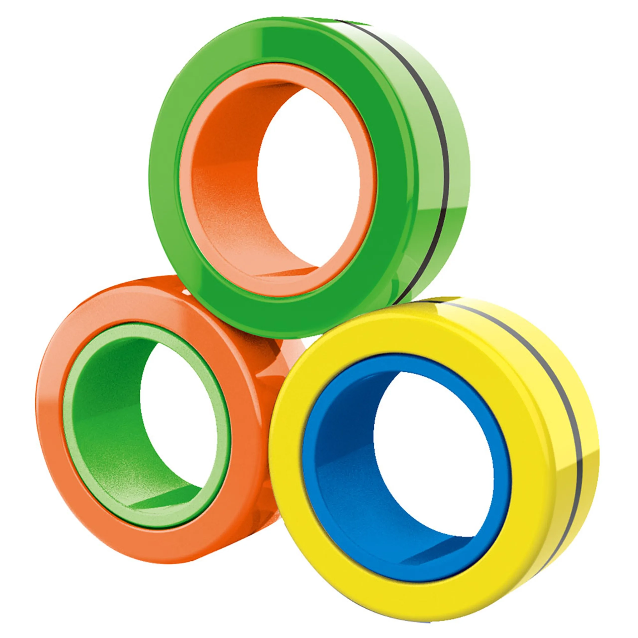 Sensory Toy Magnetic Rings - Suitable for 3 years and above 3pcs