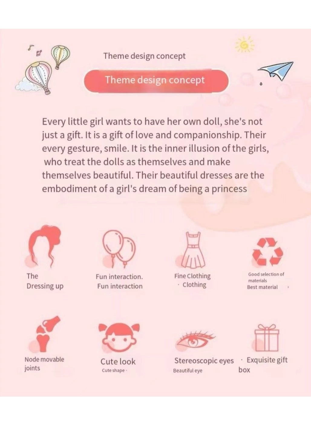 Little Princess Surprise Fashion Doll - 5 piece(s) multi-color Set