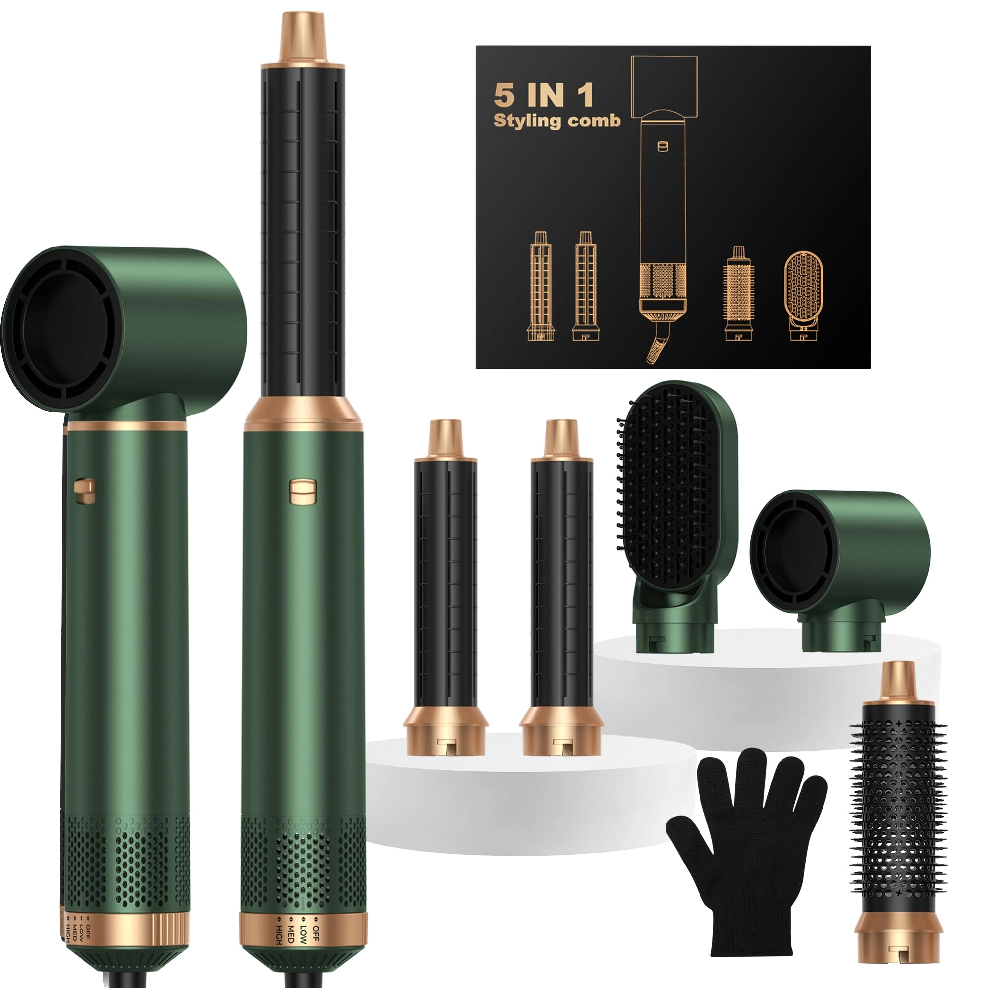 airoglow Air Brush - 5 in 1 1000W