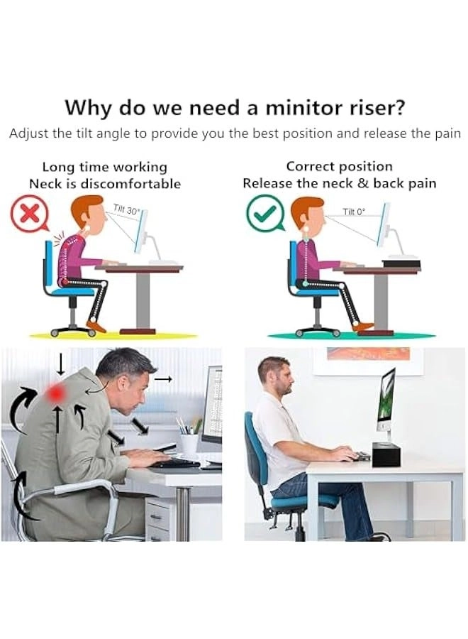 Monitor Riser - Wooden 3-Tier