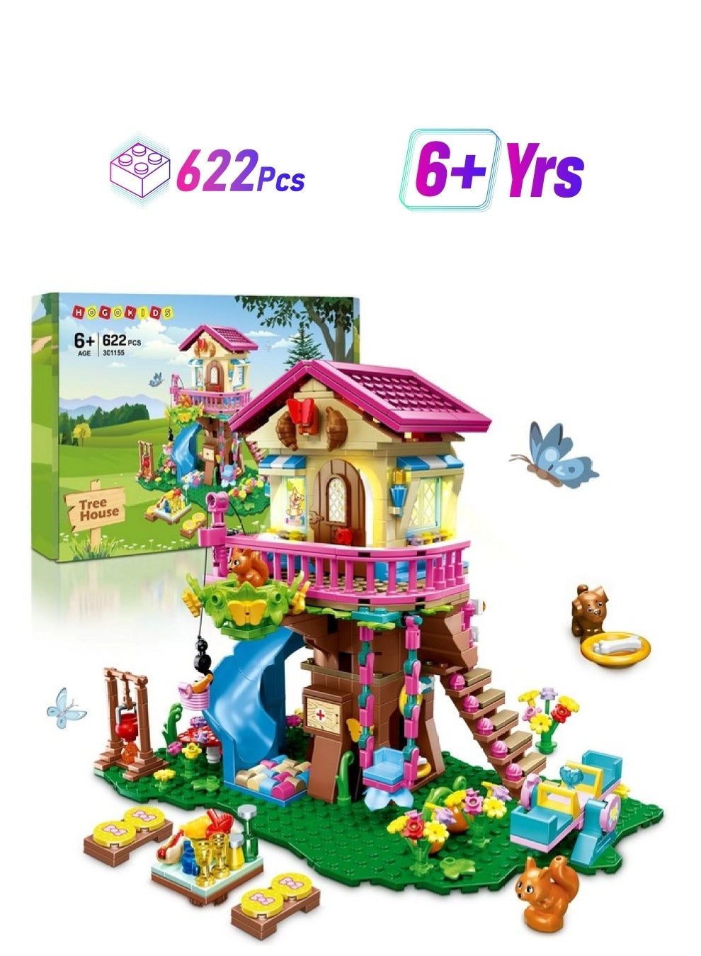 Hogokids Tree House Building Set - 622 pcs