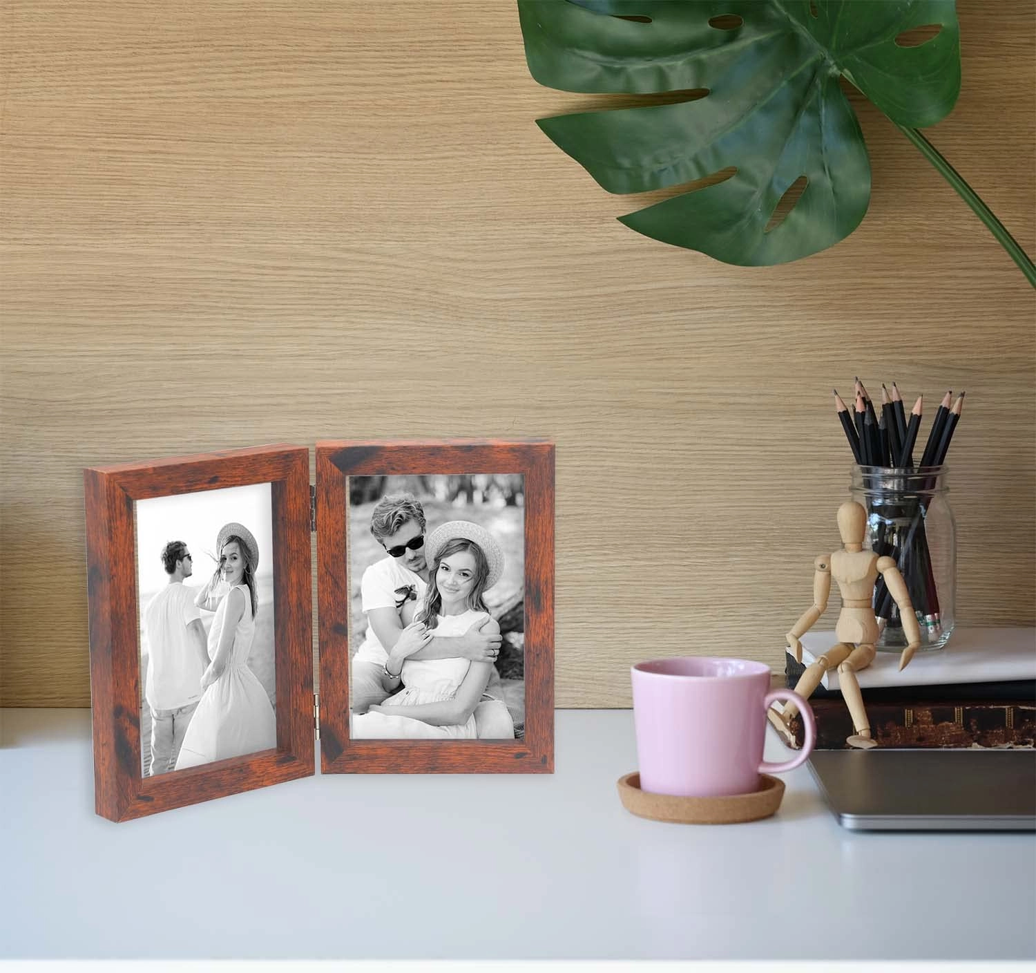 Hinged Double Photo Frame - 4x6'' 2