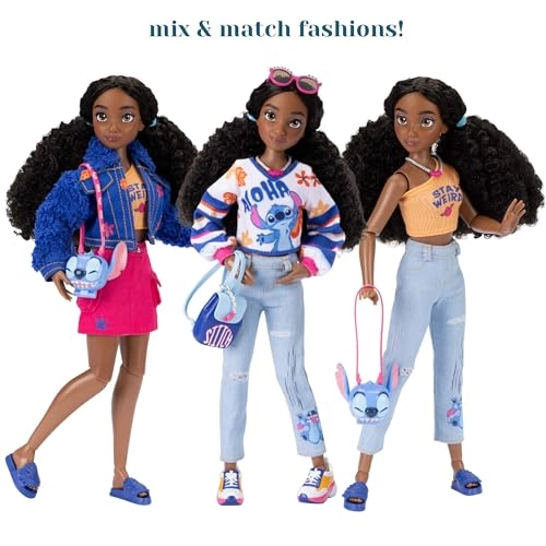 Stitch Fashion Doll - Dark Hair 13 Points of Articulation Two Outfits Ages 6+