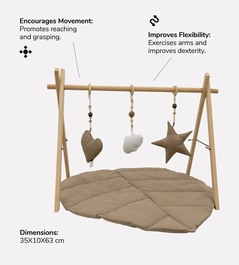 Wooden Baby Gym - Suitable for 0 month and above