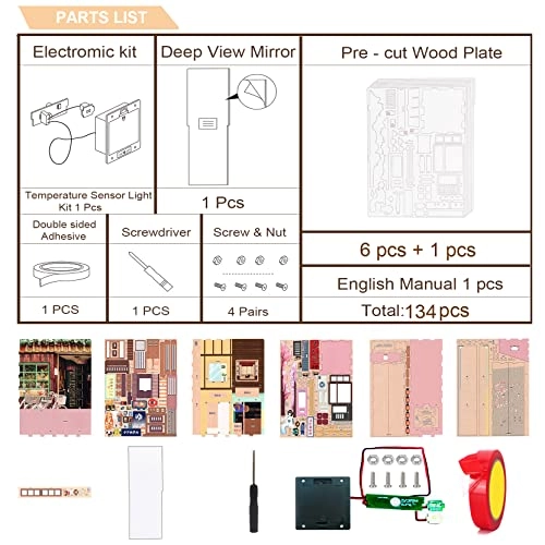 DIY Dollhouse Miniature Book Nook - Holiday 1:32