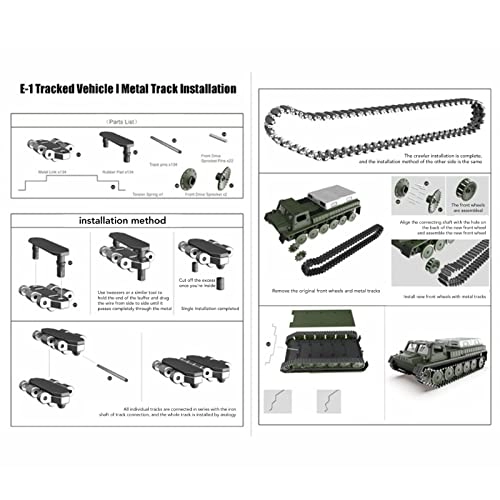 RC Tank Tracks - Aluminum Alloy WPL E 1 GAZ 71
