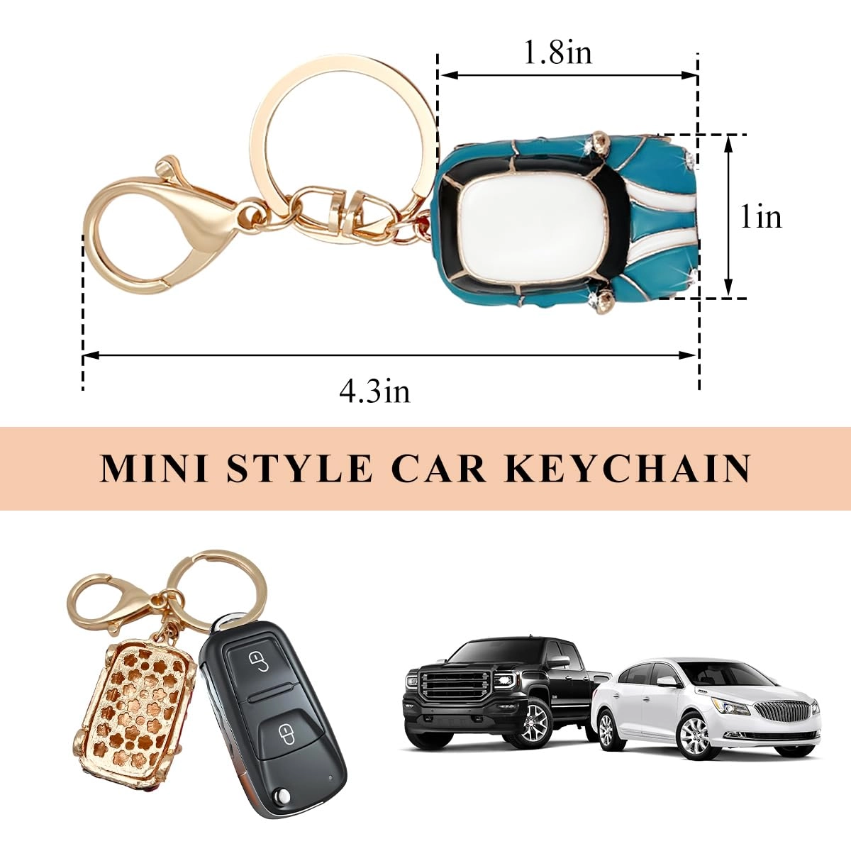 Car Model Rhinestone Keychain