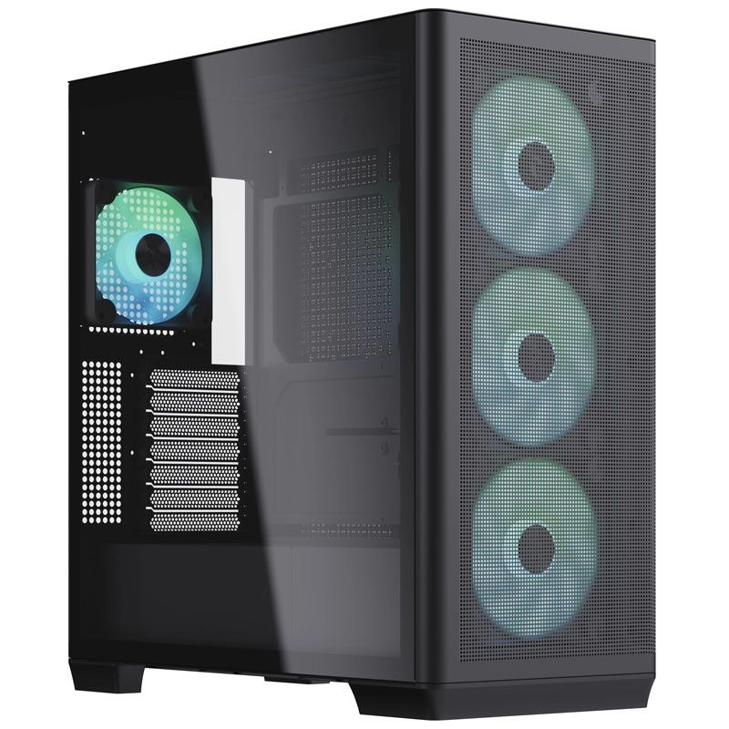Aerocool C1 - full tempered glass panel Mid Tower