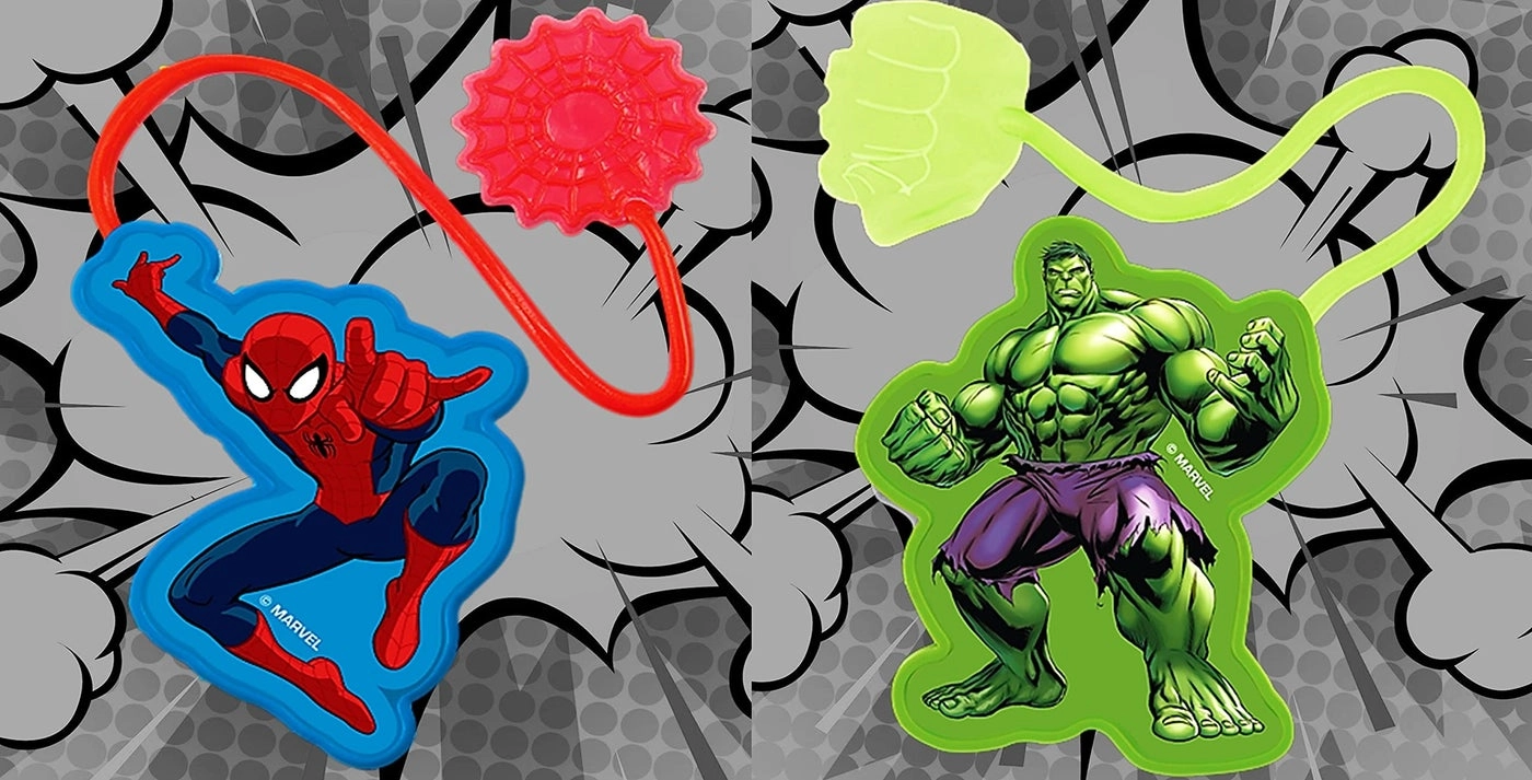 Marvel Sticky Stretchy Toys - Spiderman & Hulk (AB-6809-8) 8 pcs