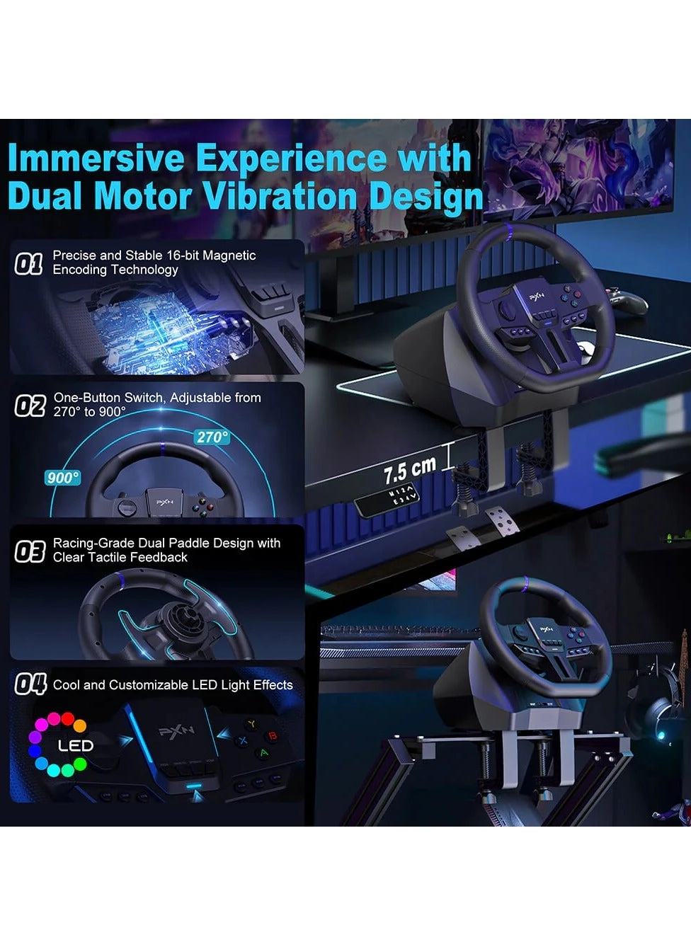 V9 Gen 2 Racing Wheel & Pedals - PC/Xbox/PS4/Switch