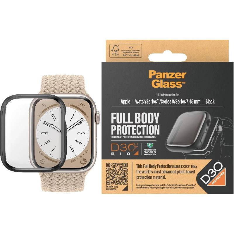 Full Body Case for Apple Watch Series 9 45mm - D3O Material Clear