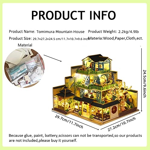 3D Wooden Assembly Dollhouse - Paper Wood P013-zy