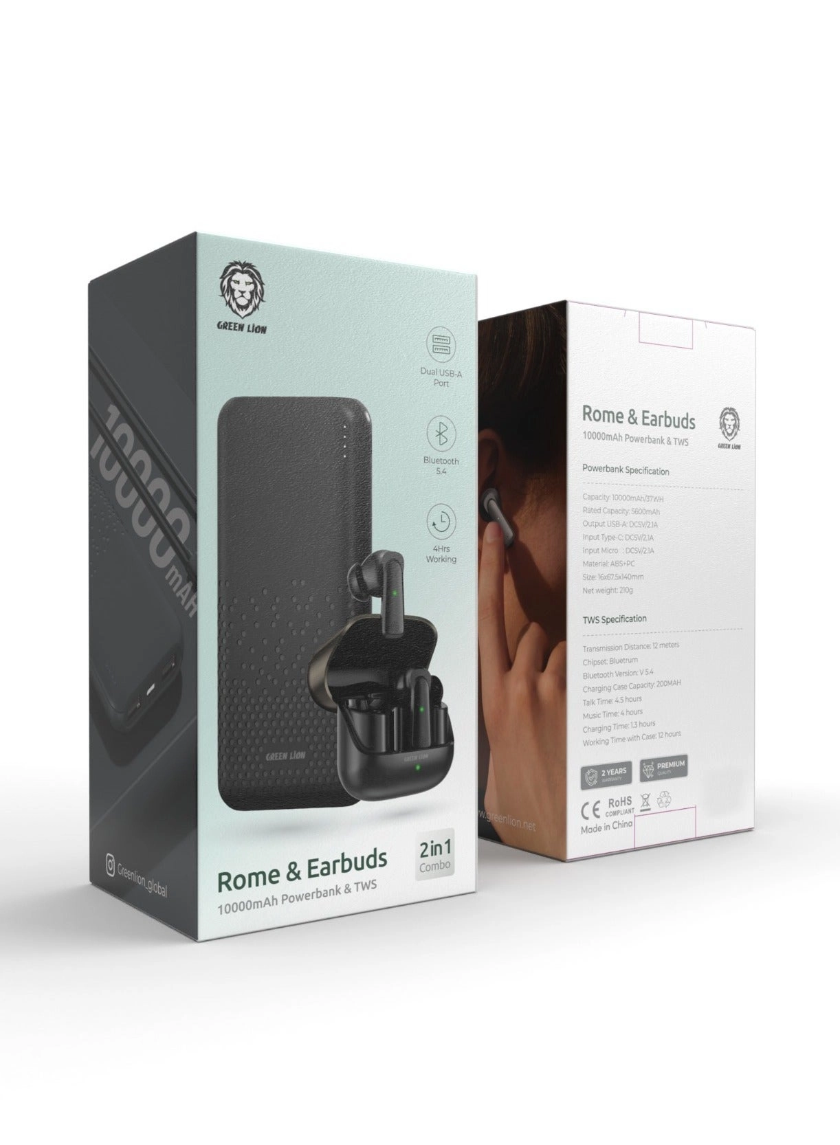 Rome - 10000mAh + TWS Earbuds - 200mAh