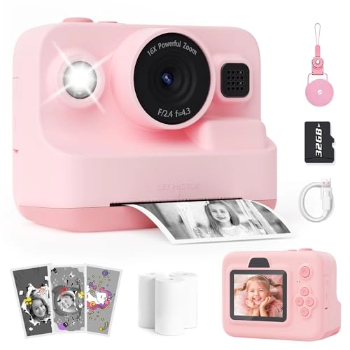 Kids Camera Instant Print - 12MP 1080P 2.4" Screen
