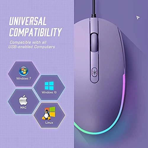 Wired LED RGB Backlit Mouse - USB