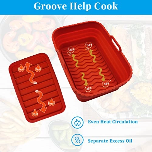 Air Fryer Silicone Liners - 2 Pack