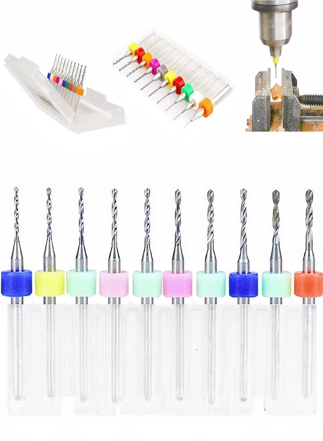 Sunkizzrs Micro Drill Bits - Tungsten Steel Carbide 10-Pcs 1.1mm-2mm