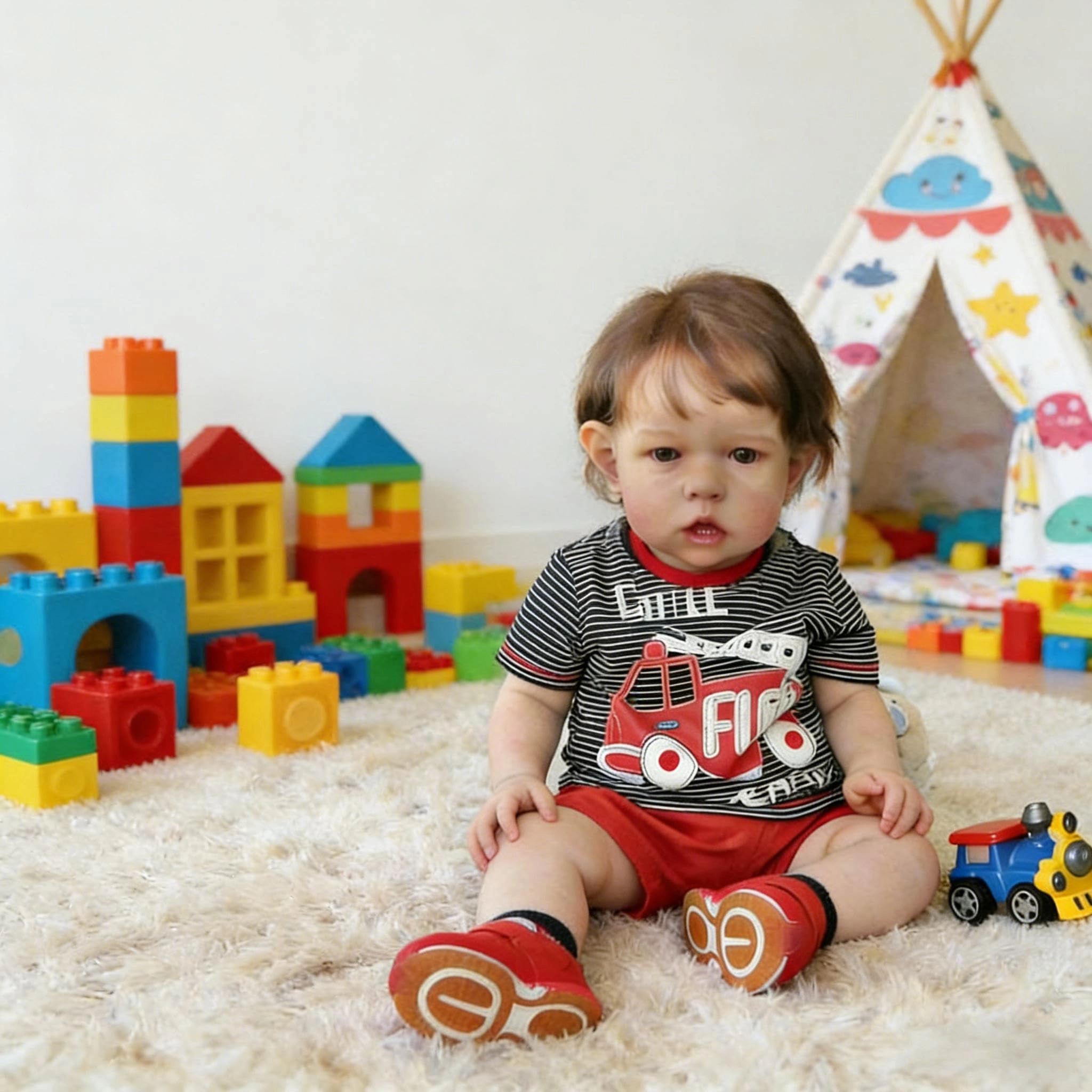 Liam Reborn Baby Doll - 20 inch Vinyl Boy Blonde Hair Ages 3+