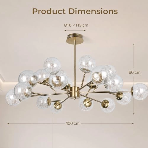 Sputnik Chandelier - 12-Light 72W