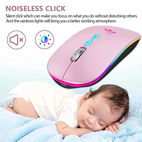 LED Slim Rechargeable Mouse - Wireless