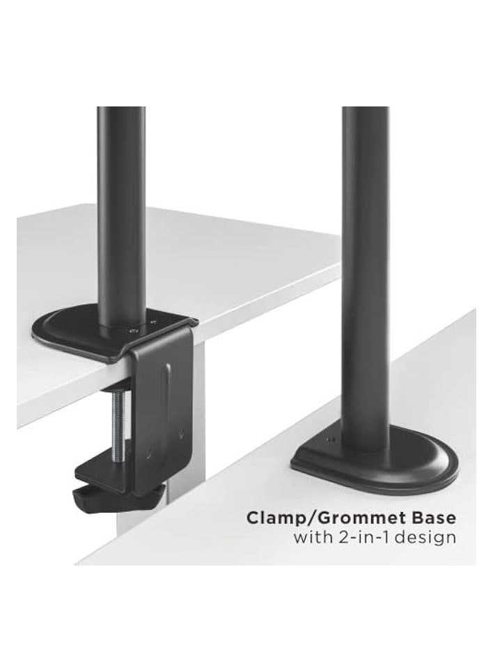 Dual Monitor Mount - 2 Monitors 32 inches 75mm or 100mm