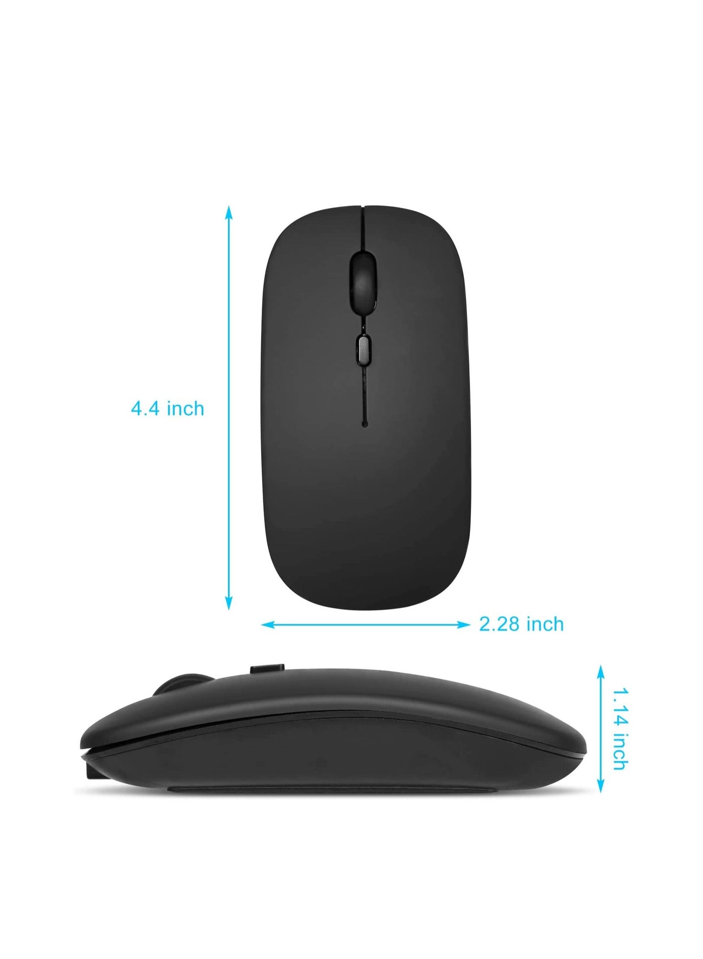Slim Wireless Mouse - 2.4G Bluetooth 5.1