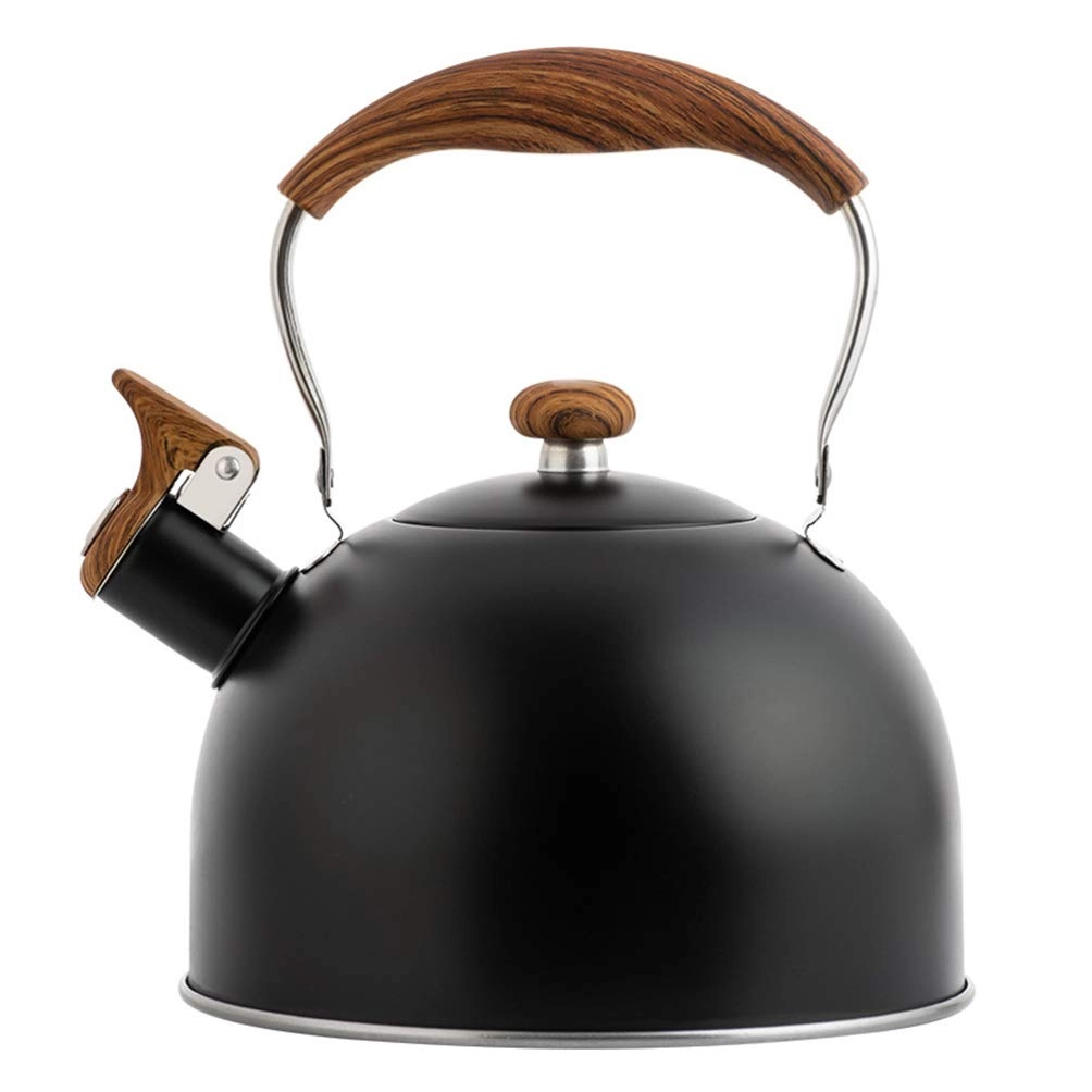 TEmkin Whistling Tea Kettle - Wooden stainless steel 2.5L