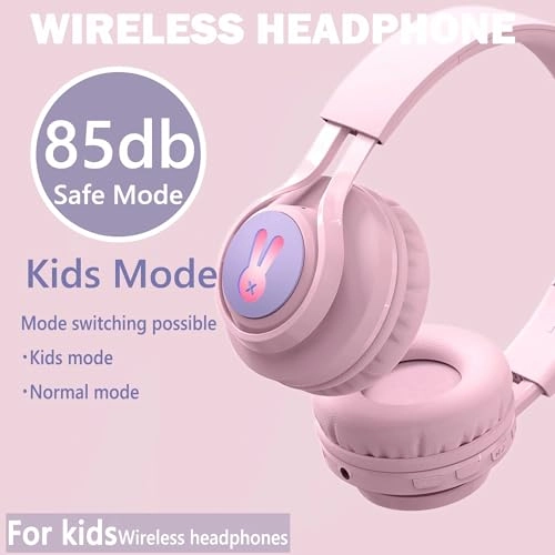 Kids Bluetooth Headphones - 85db Bluetooth 5.0 Pink