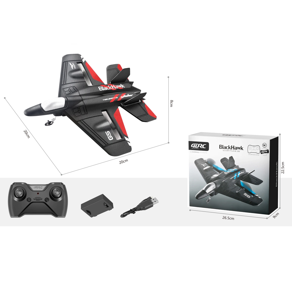 Blackhawk Remote Control Glider Fighter - 2-Channel Compact