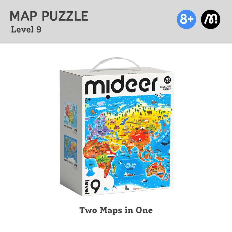 World Map 2-in-1 Puzzle (30654455-MD1519) - 698 pcs