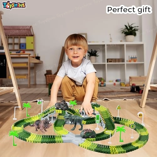 Flexible Dinosaur World Road Race Track - 36 months - 10 years 199 pieces
