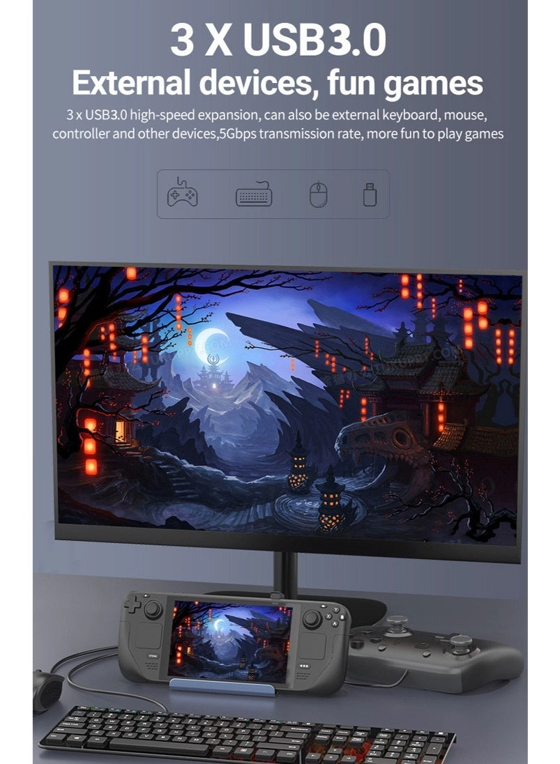 Steam Deck Dock - Steam Deck LCD Steam Deck OLED Steam Deck OLED Limited Edition White ROG Ally Legion Go MSI Claw