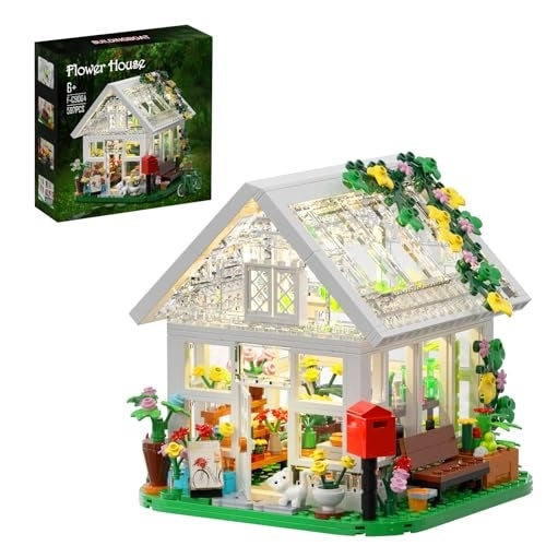 BuildingBoat Flower House - LED Light Greenhouse Model