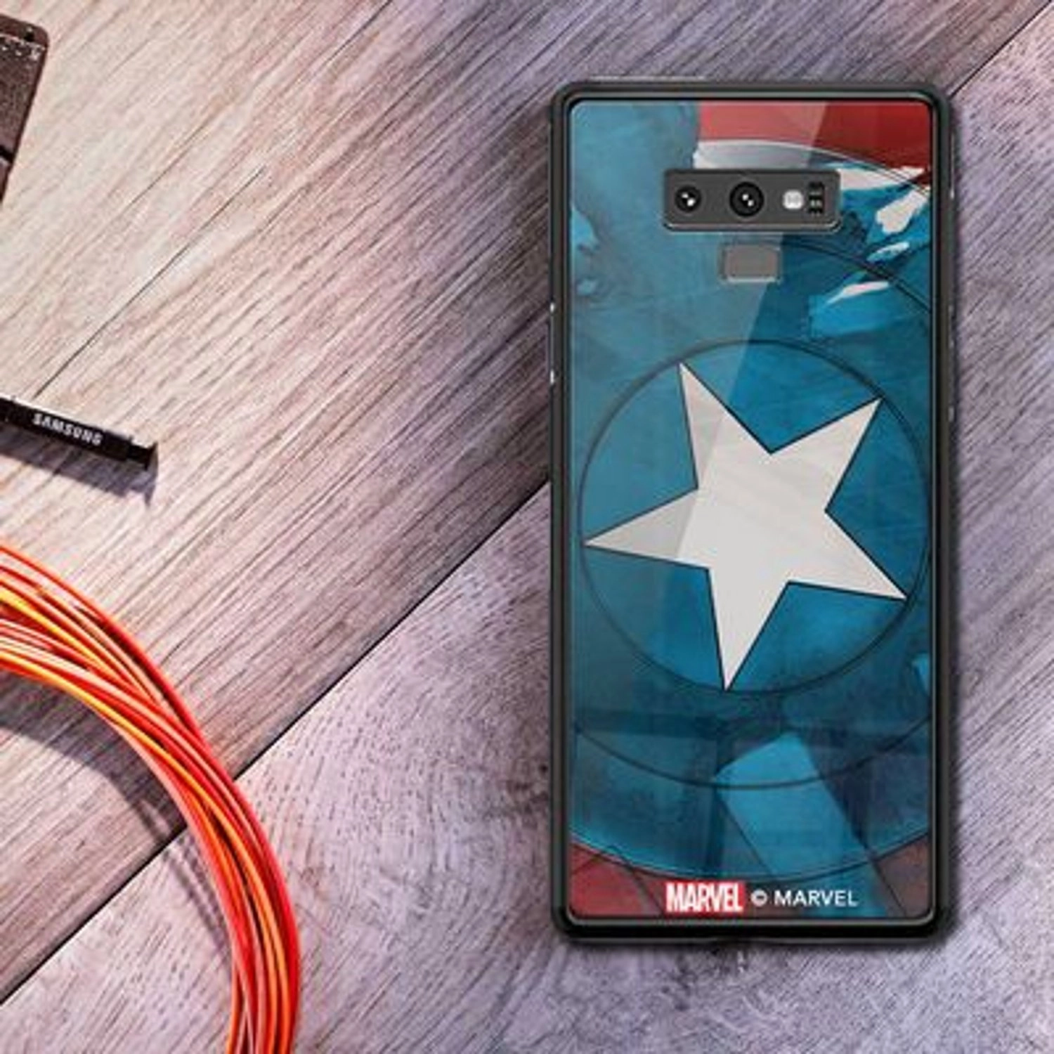 Wackylicious Watercolour Cap'S Sheild Back Case for Galaxy Note 9