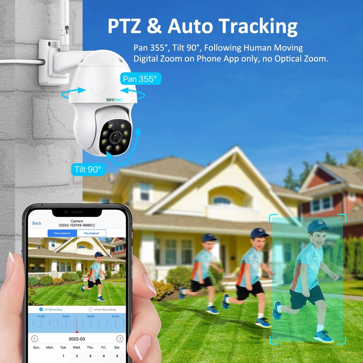 PTZ WiFi Security Camera 5MP