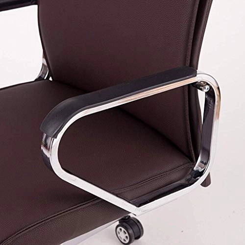 Desk Chair - PU Leather Brown High Back